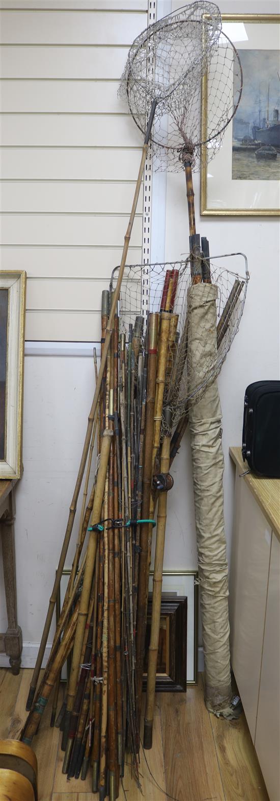 A quantity of fishing rods and nets